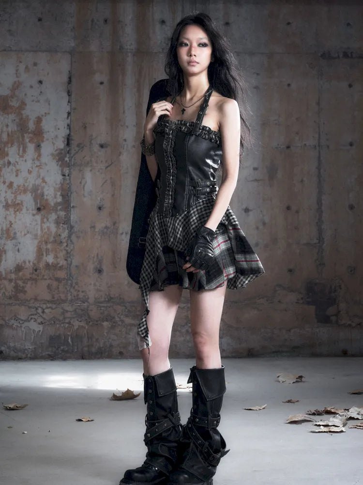 Faded Button Leather Leg Covers【s0000013963】