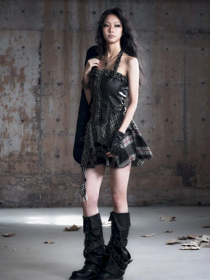 Faded Button Leather Leg Covers【s0000013963】