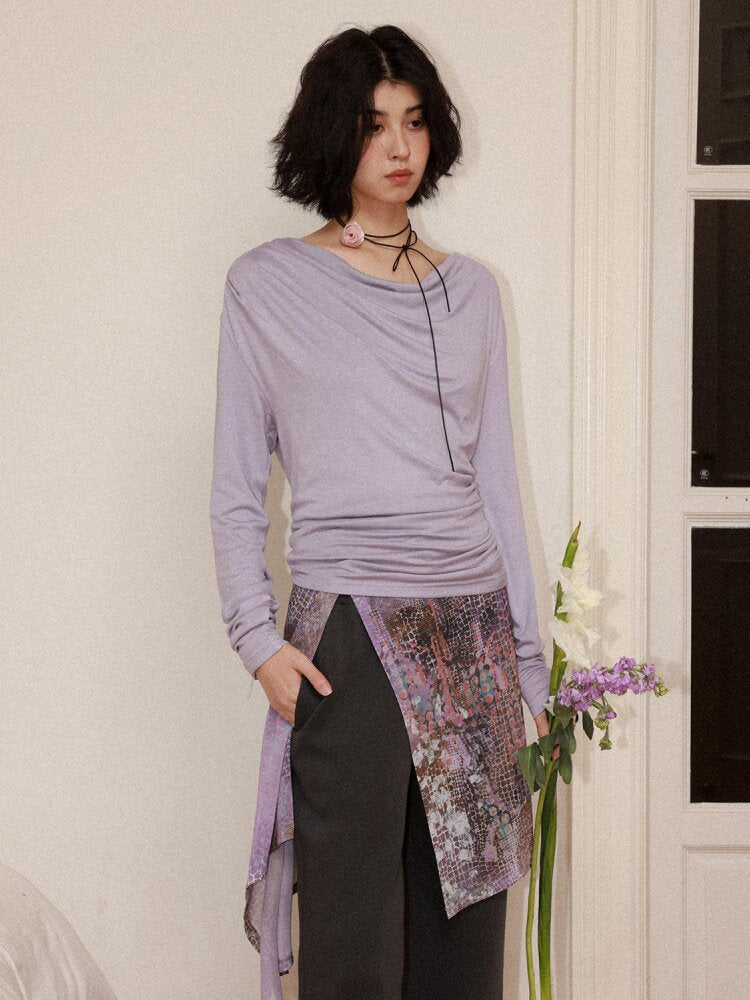Modal Wool One Shoulder Knitwear【s0000015464】