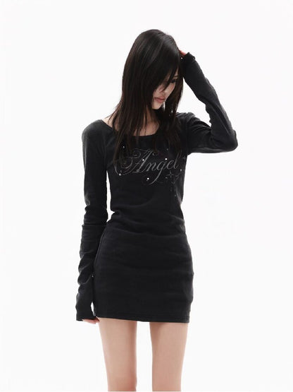 Floral Wing Rhinestone One-Piece T【s0000018350】