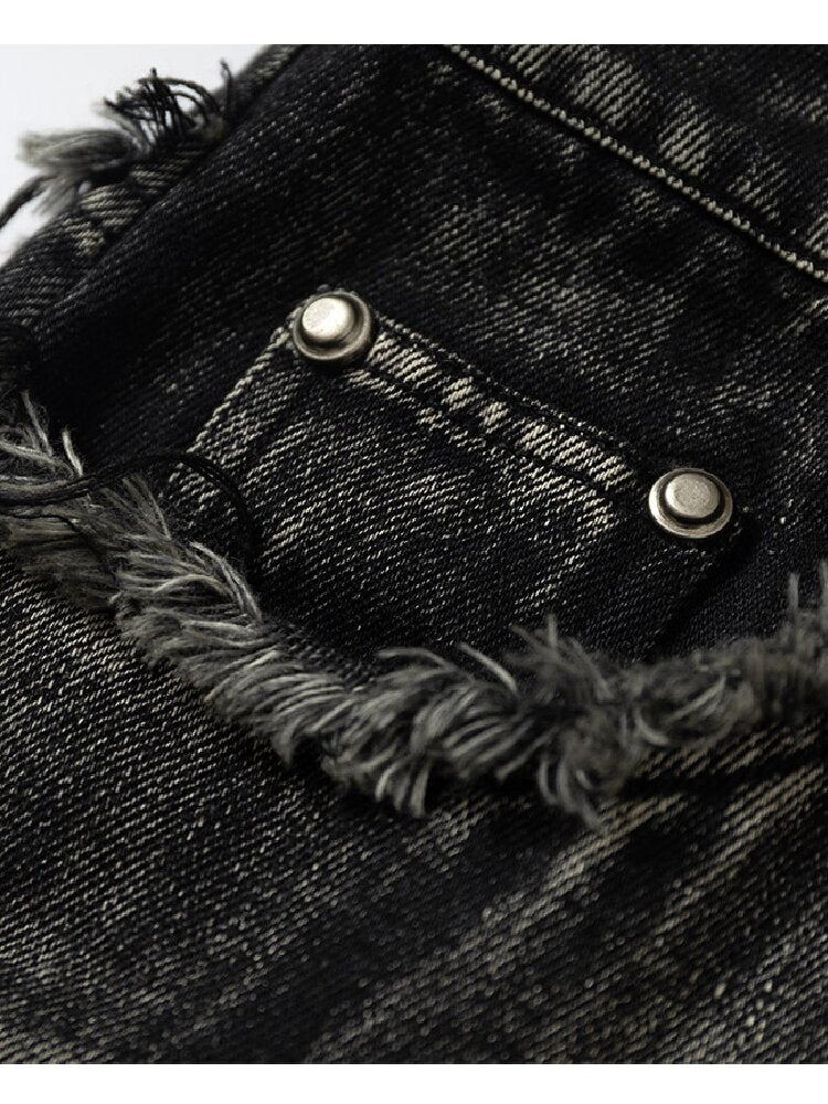 Washed Heavy Work Denim Skirt【s0000017232】