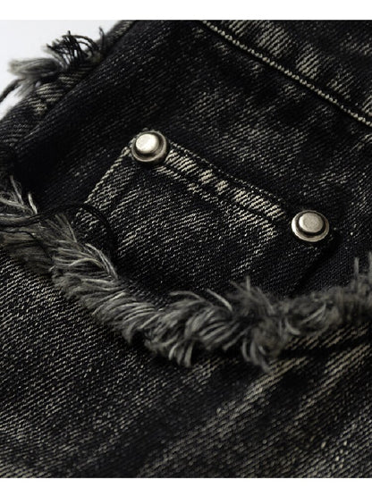 Washed Heavy Work Denim Skirt【s0000017232】