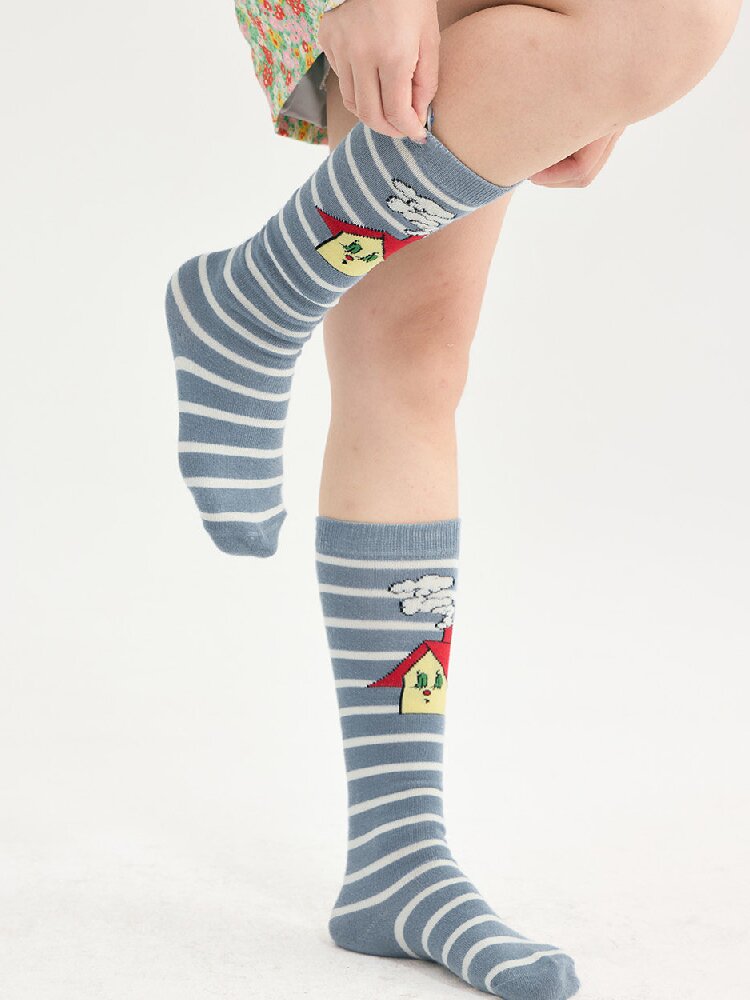 Striped Bear Little House Socks【s0000018722】