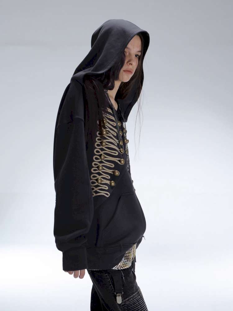 Classic Napoleon Embroidered Hooded Zipper【s0000014711】