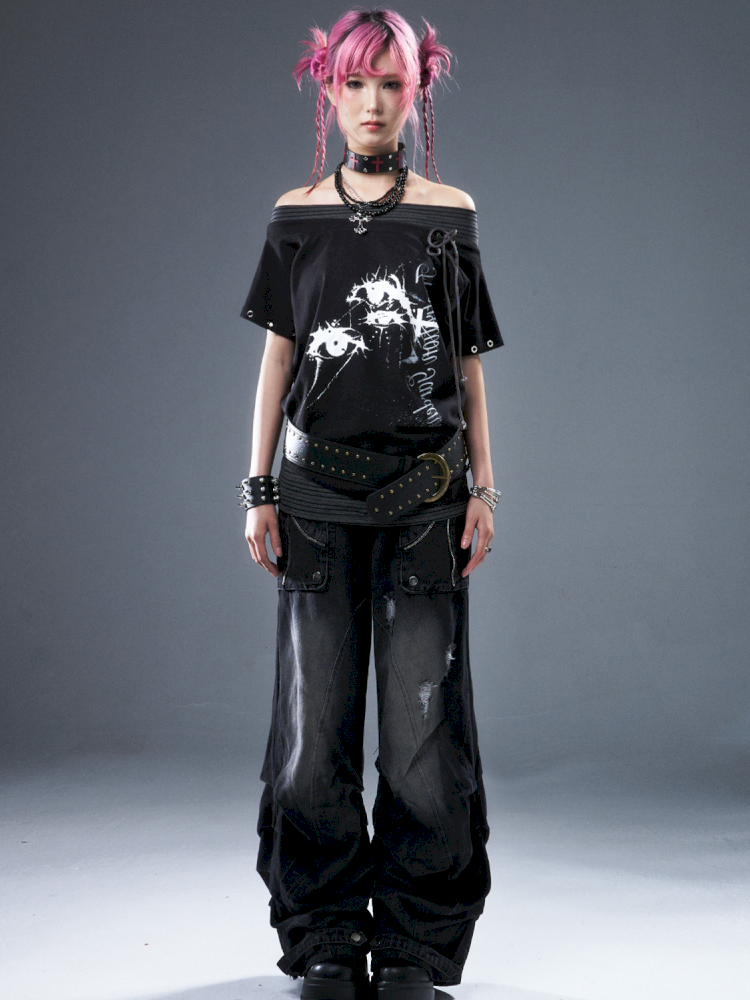 Casual loose-fitting top T-shirt【s0000012947】