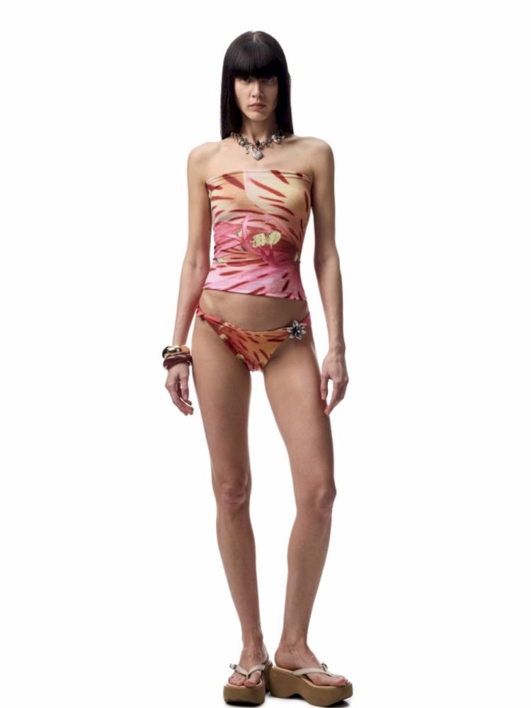 Floral Print Twist Bikini【s0000012411】