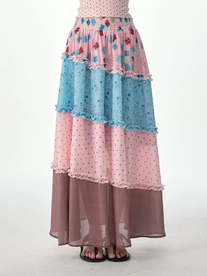 Pastoral Poem Floral Long Skirt【s0000017261】