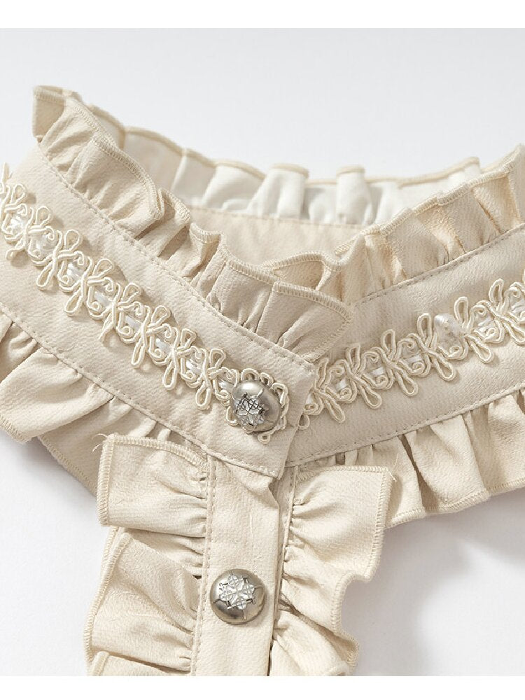 Baroque Lace Patchwork Halter Top【s0000017982】