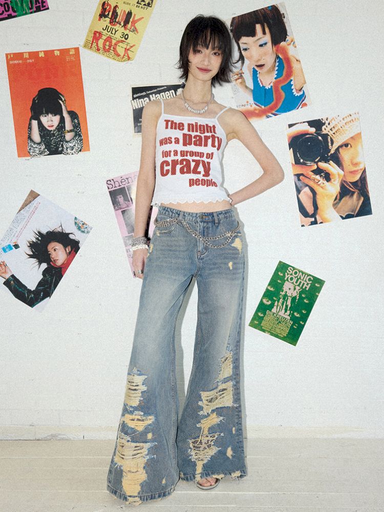 Crazy Polka Dot Letter Camisole【s0000012432】