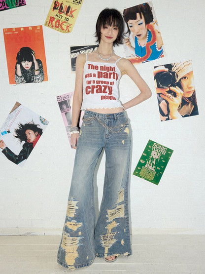 Crazy Polka Dot Letter Camisole【s0000012432】