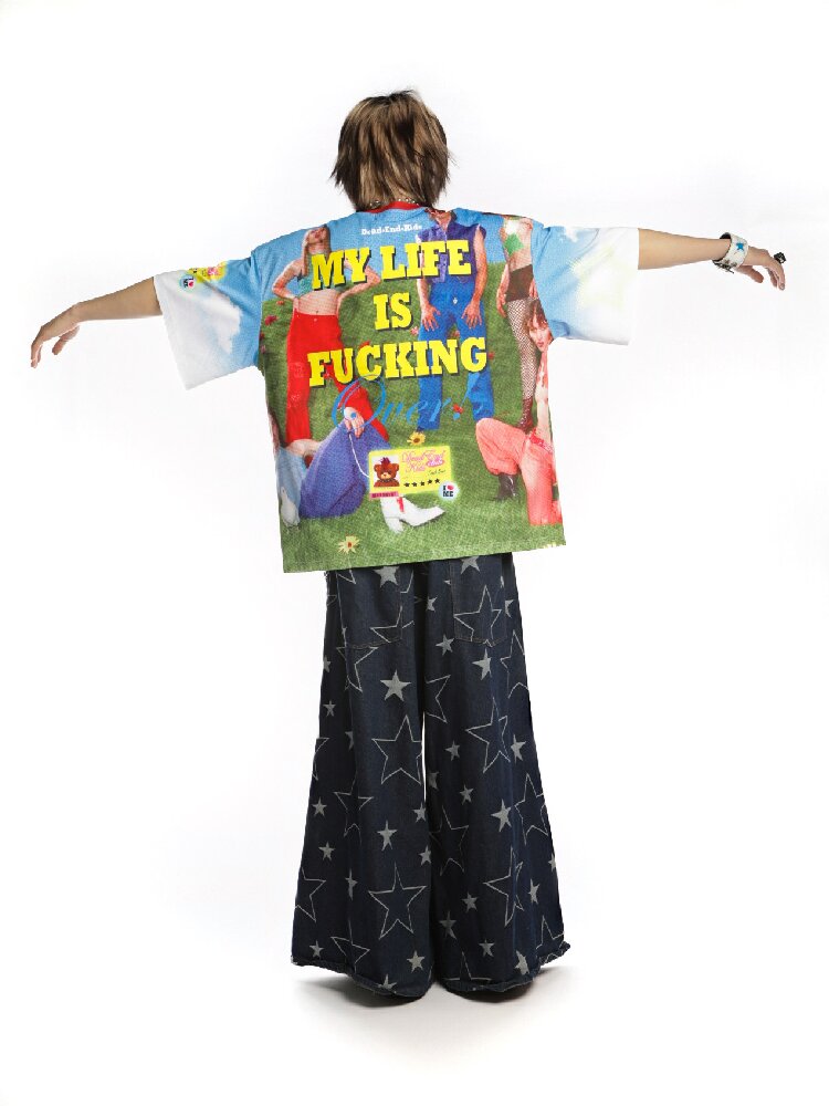 American Card Bear Print T-shirt【s0000015886】