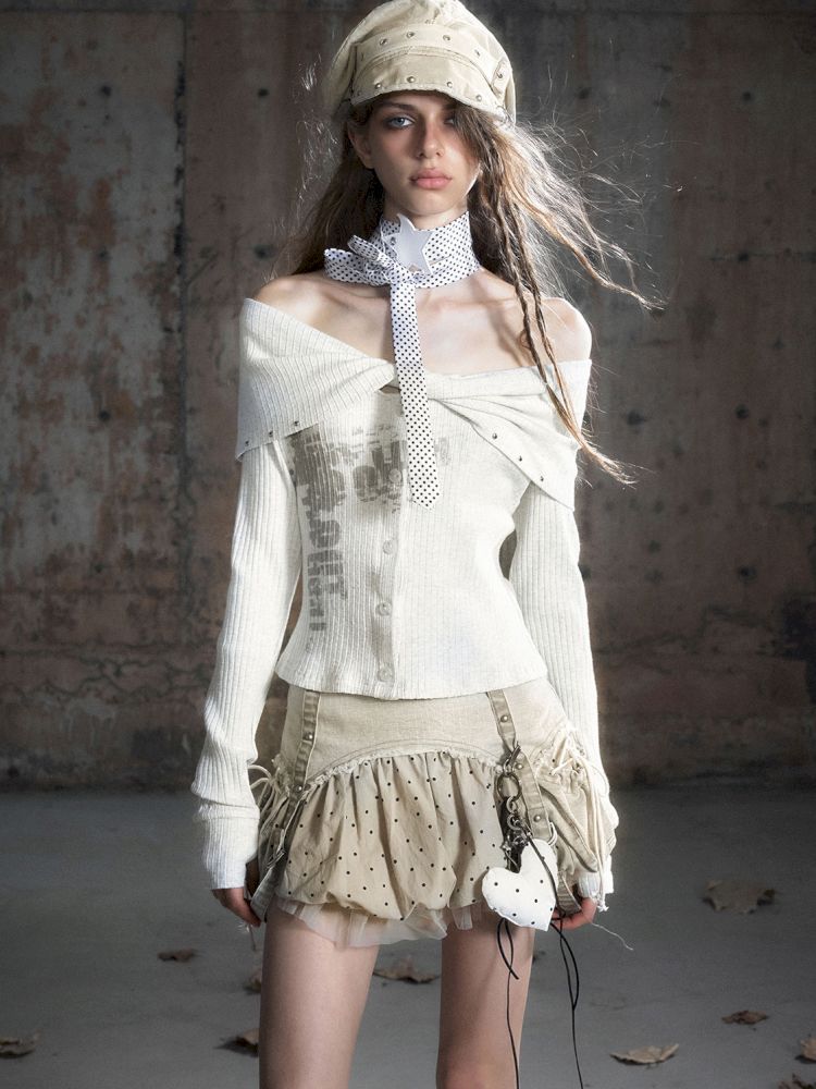 Drilling Long Sleeve Knit Sweater【s0000013888】