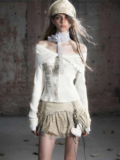 Drilling Long Sleeve Knit Sweater【s0000013888】