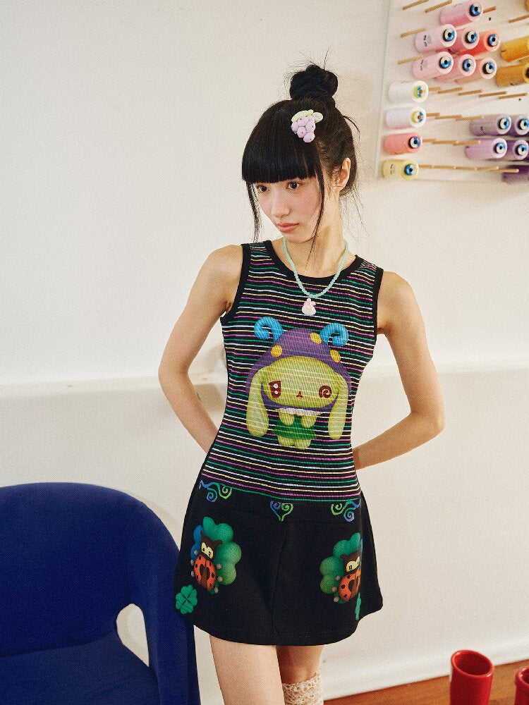 Ladybug Party Striped Forest Dress【s0000018700】