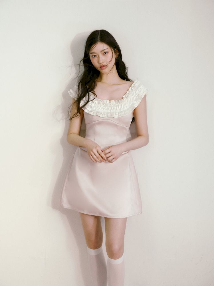 One Shoulder Waist Dress【s0000013239】