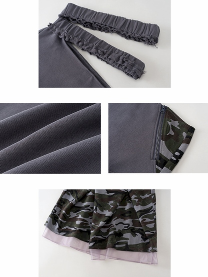 Broken Soldier Camo Spliced Skirt【s0000015141】