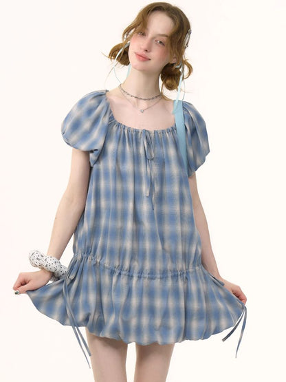 Bubble Short Sleeve Dress【s0000012222】