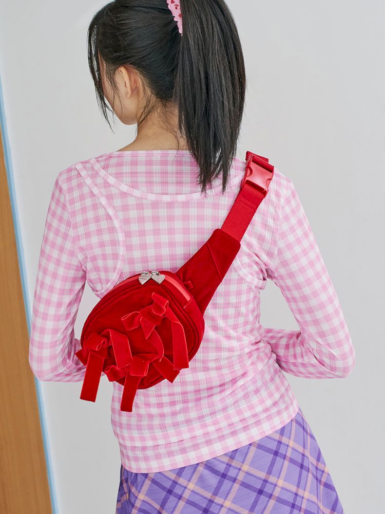 Velvet Bowknot Waist Bag【s0000012363】
