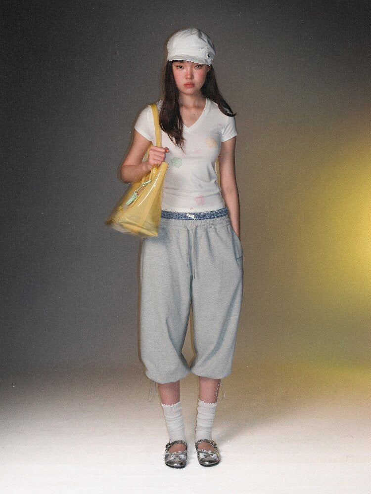 Fake Two Piece Waistband Shorts【s0000017436】