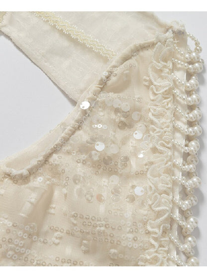 Pearl Chain Sequin Chiffon Cover Up【s0000016991】