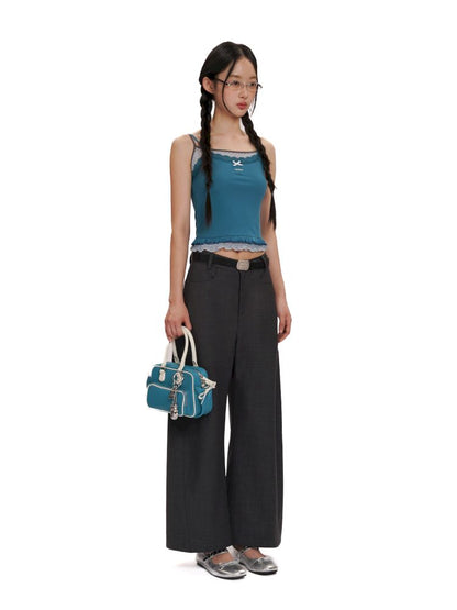 Bow Lace Ruffle Hem Camisole【s0000012489】