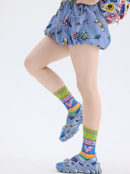 Geometric Knitwear Vintage Socks【s0000017701】