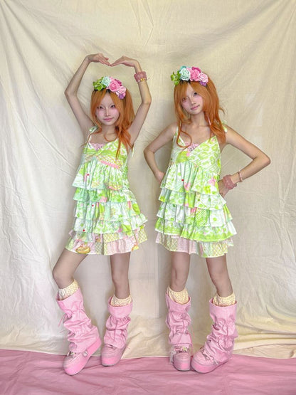 Polka Dot Stripe Drawstring Sockliner【s0000013235】