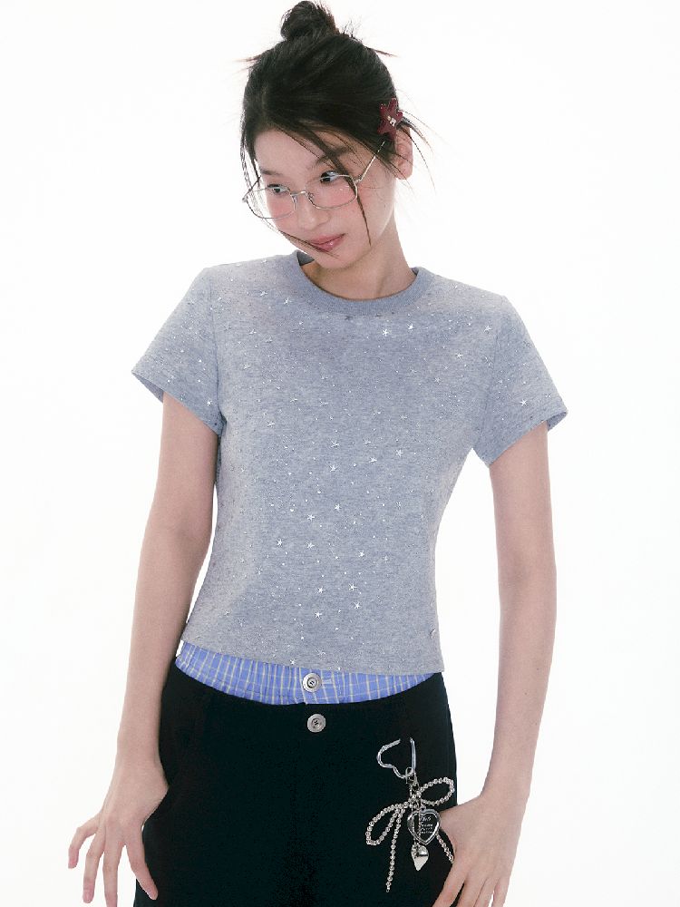 Slim Micro Loose Round Neck Tops【s0000011991】