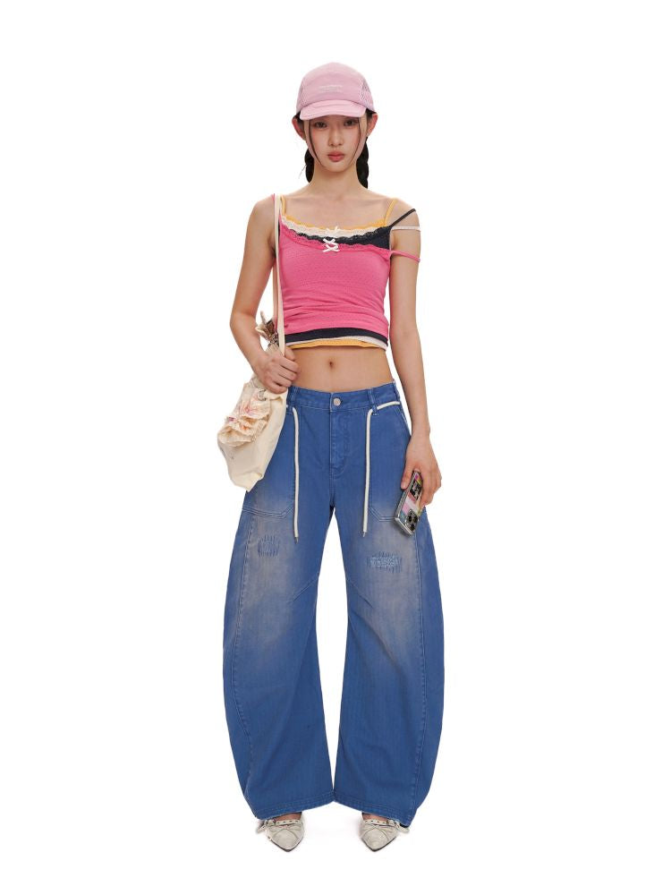Washed Machete Wide Leg Pants【s0000012524】