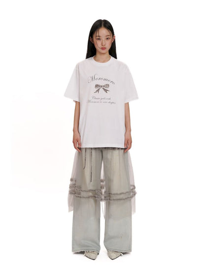 Loose Round Neck Short Sleeve T-Shirt【s0000012505】