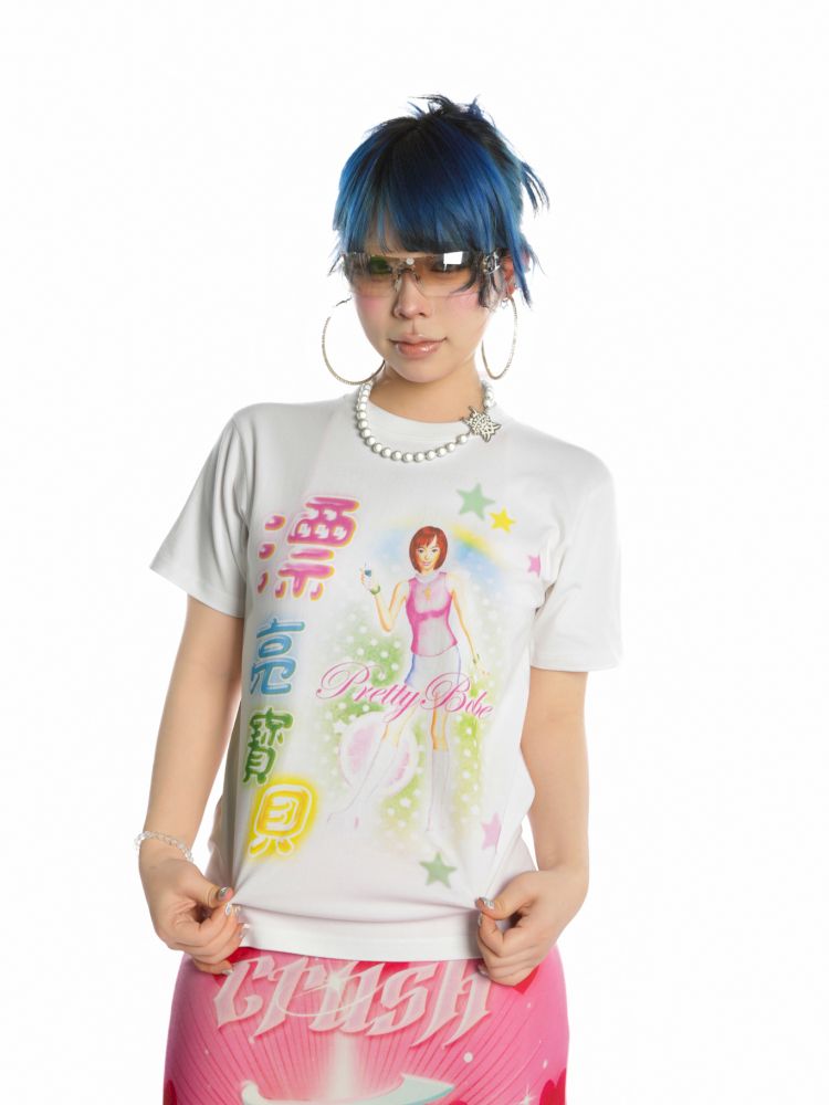 Cotton Slim Fit Straight Shoulder T-Shirt【s0000013170】