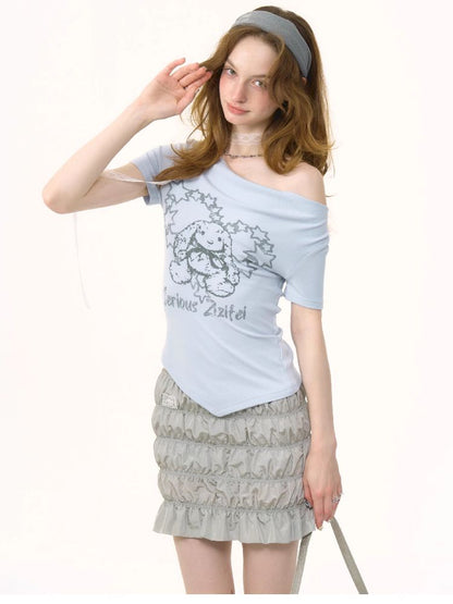 Irregular Short Sleeve T-Shirt【s0000012231】
