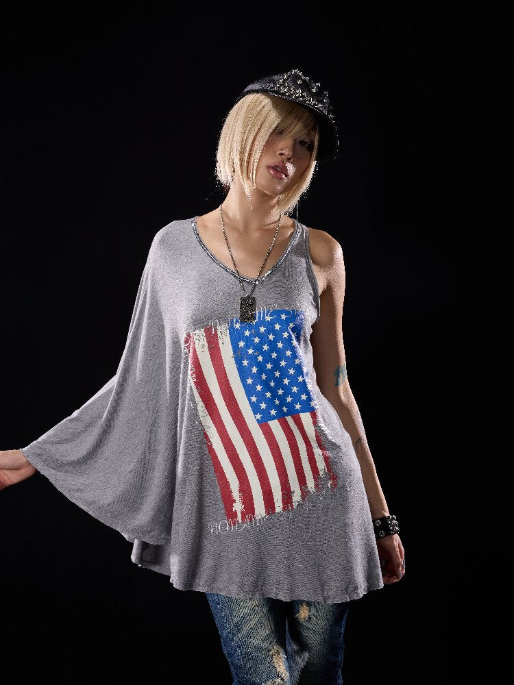 Drape Asymmetrical Sequin T-Shirt【s0000018507】