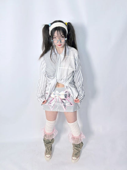 Loose casual versatile long-sleeved blouse【s0000013282】