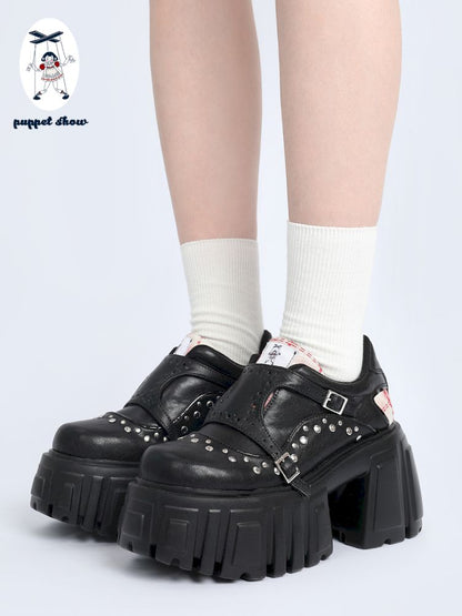 Red plaid thick bottom shoes【s0000013360】