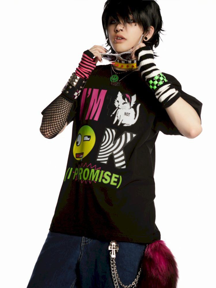 EMO hardcore skateboarding punk loose T-shirt【s0000013599】