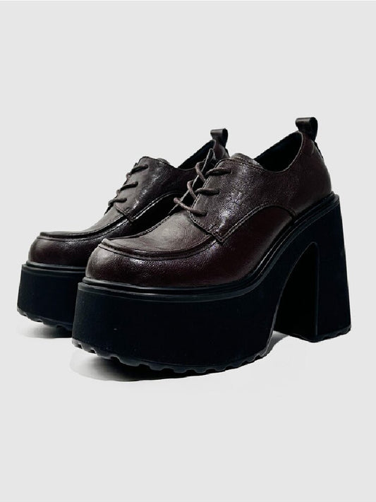Y2K Thick Soled Punk Leather Shoes【s0000015717】