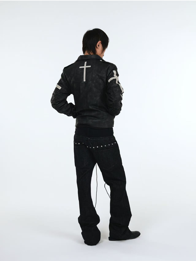 Stacked Raw Denim Zipper Jeans【s0000018188】