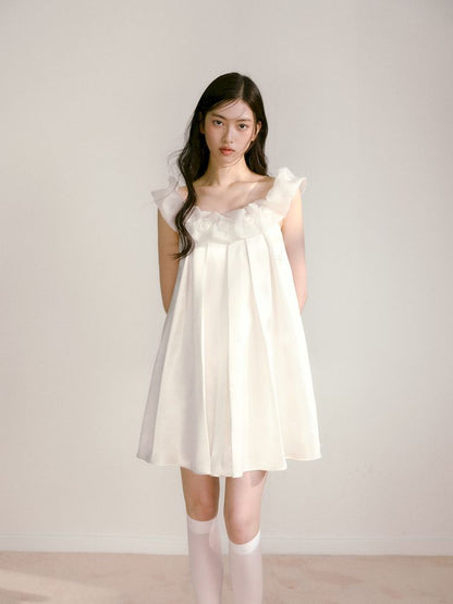 Three-dimensional pleated not waist dress【s0000013247】