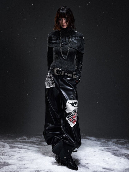Punk Shawl Strap Base Layer Knit【s0000019301】