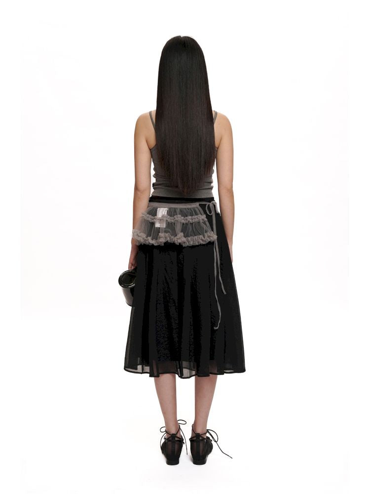 Elastic Waist Head Peplum Half Skirt【s0000012495】