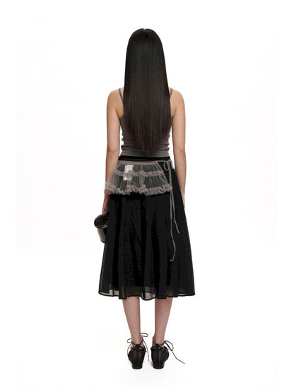 Elastic Waist Head Peplum Half Skirt【s0000012495】