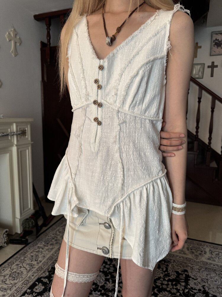 Forest Vintage Irregular Vest Strap【s0000017976】