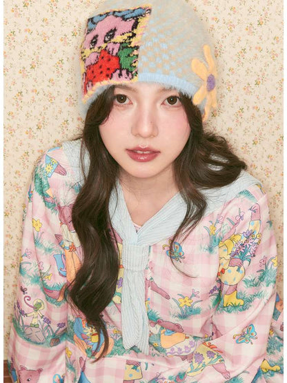 Rabbit Flower Knit Beanie【s0000014506】
