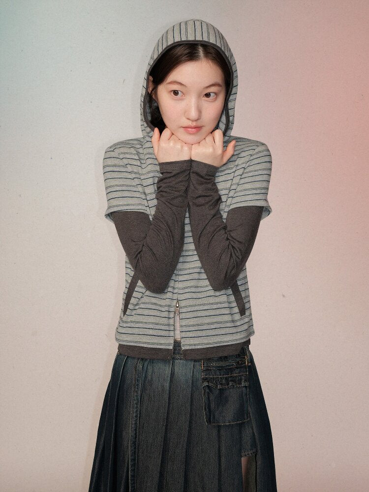 Tencel Wool Stripe Cardigan【s0000016418】
