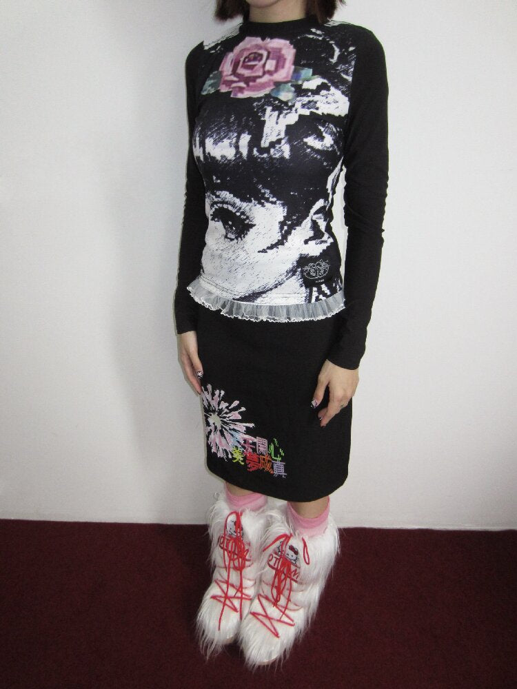 Comic Girl Stretch Fleece Top【s0000018652】