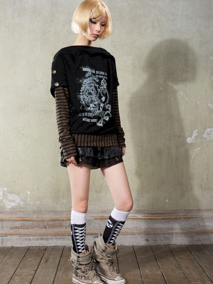 One Shoulder Punk Loose Sweatshirt【s0000009932】