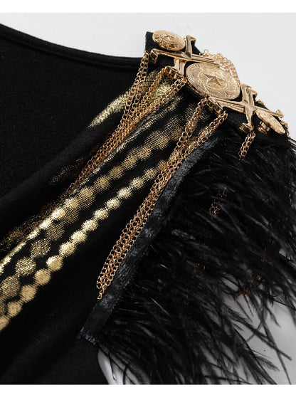 Parched Ostrich Feather Vest【s0000016200】