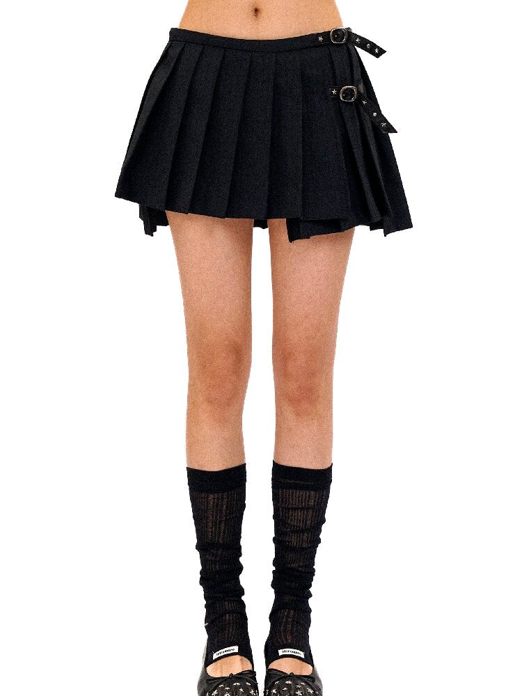 Irregular Star Studded Pleated Skirt【s0000016415】