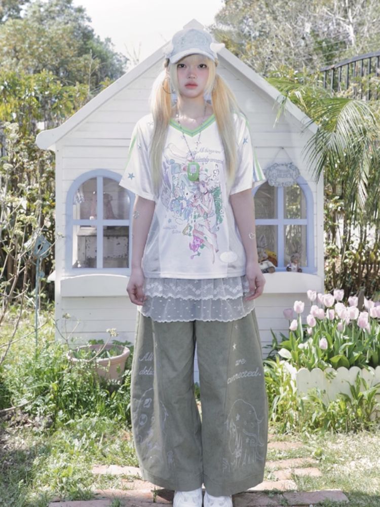 Patchwork Short Sleeve Jersey【s0000012338】